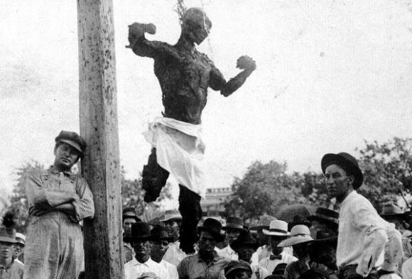 ...a lynching featuring a burned and dismembered Black body